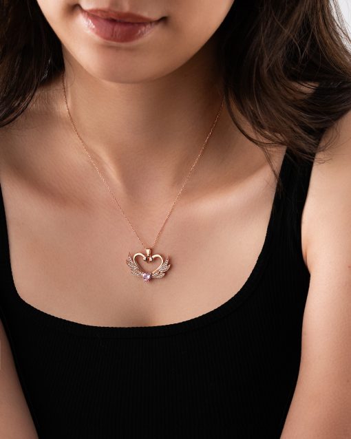 Gümüş Birleşen Kuğular Kolye