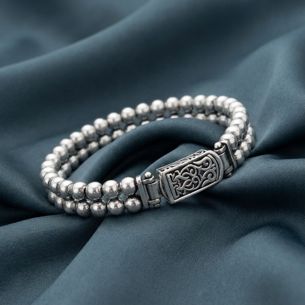 Gümüş Toplu Bileklik