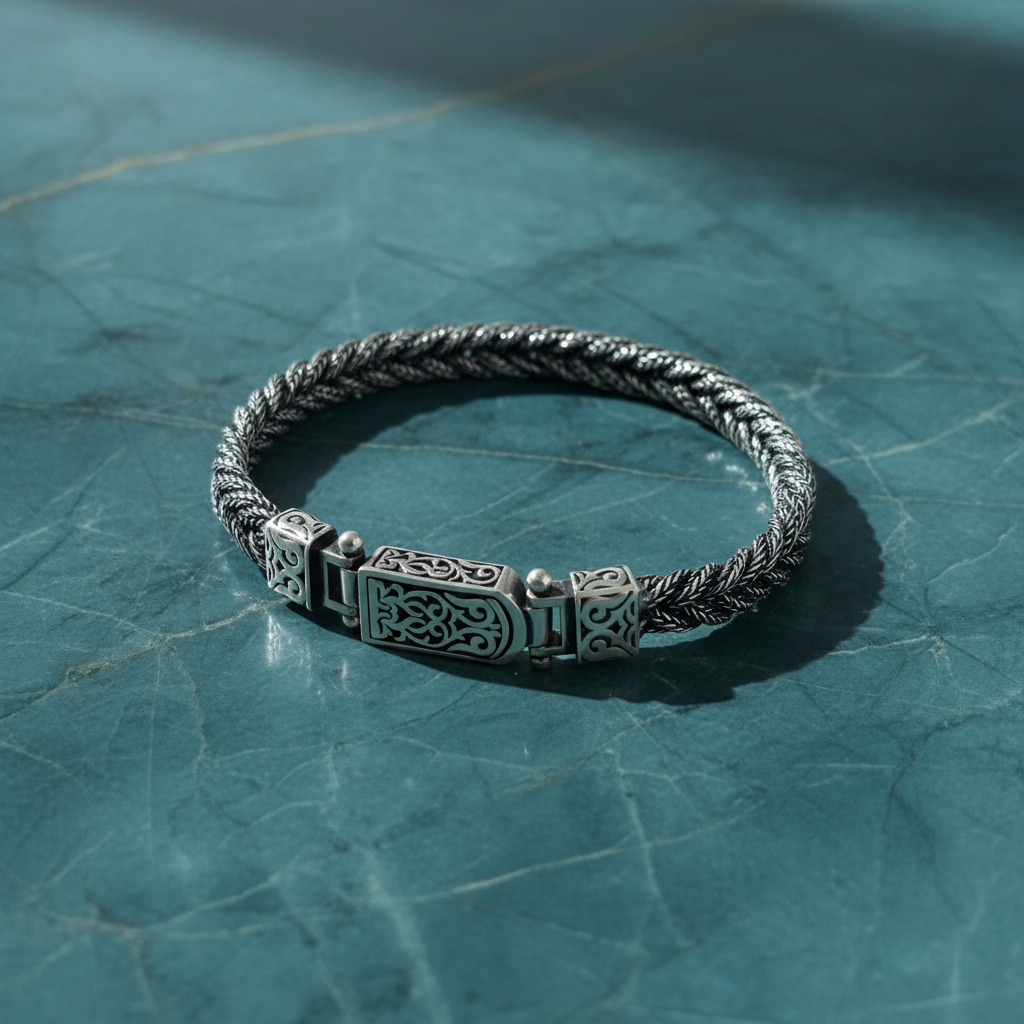 Gümüş Halat Bileklik