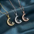 Gümüş Ay ve Yıldızlar Kolye