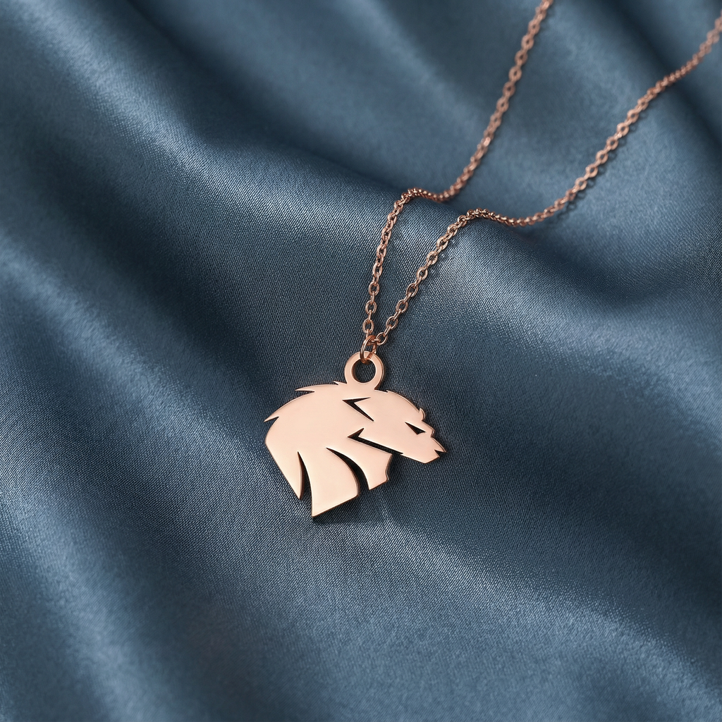 Gümüş Aslan Yelesi Kolye