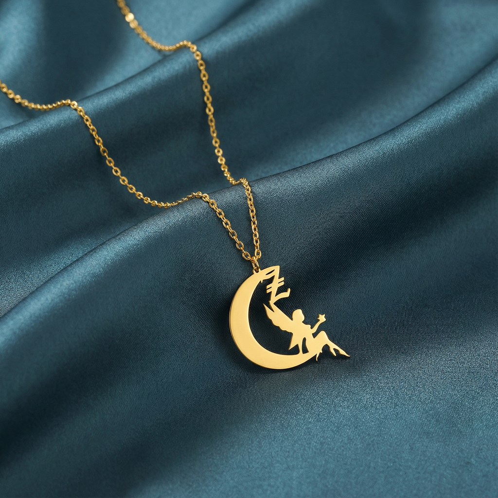 Gümüş Ay Perisi Kolye