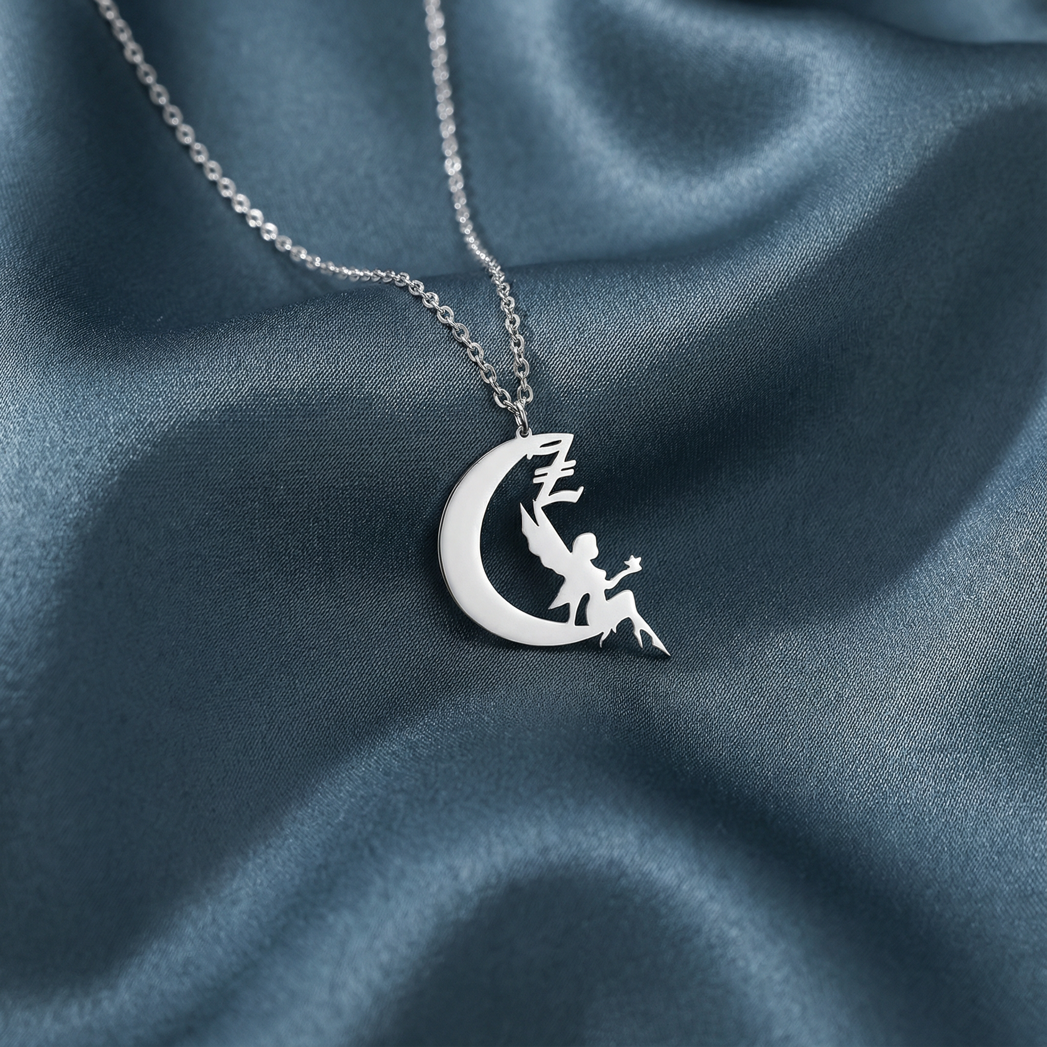 Gümüş Ay Perisi Kolye