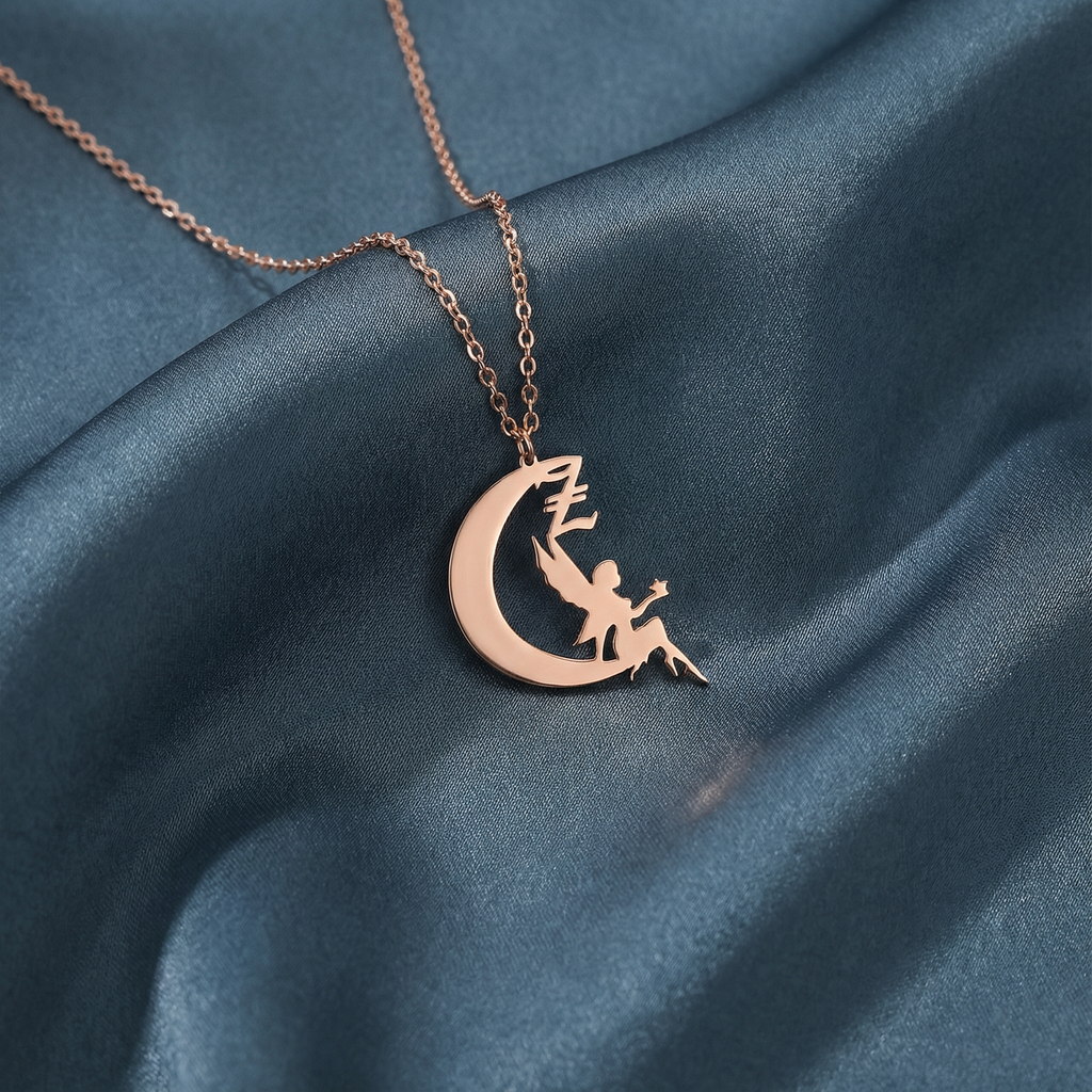 Gümüş Ay Perisi Kolye