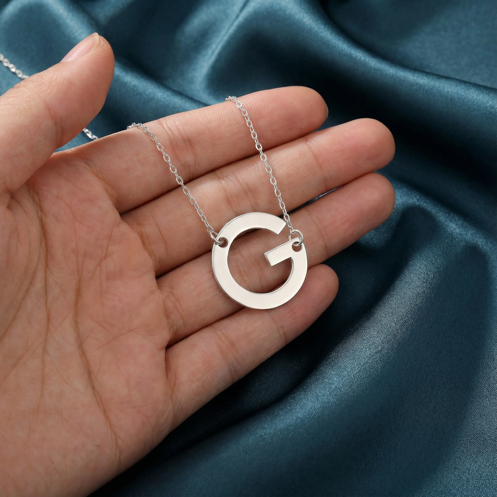 Gümüş Harf Kolye