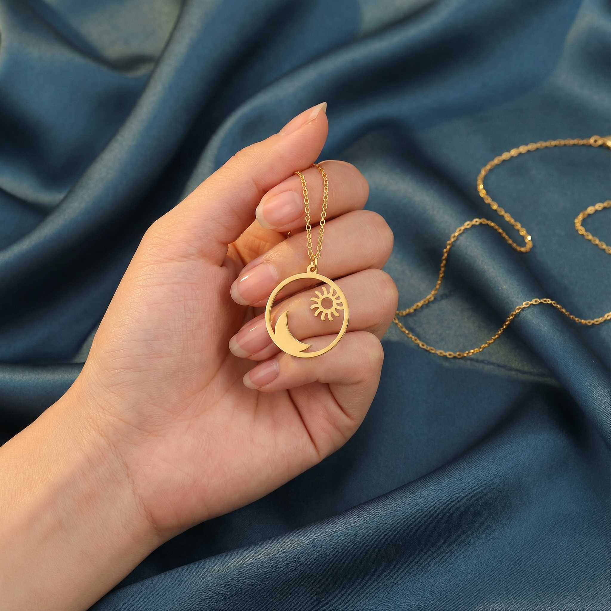 Gümüş Gece ve Gündüz Kolye