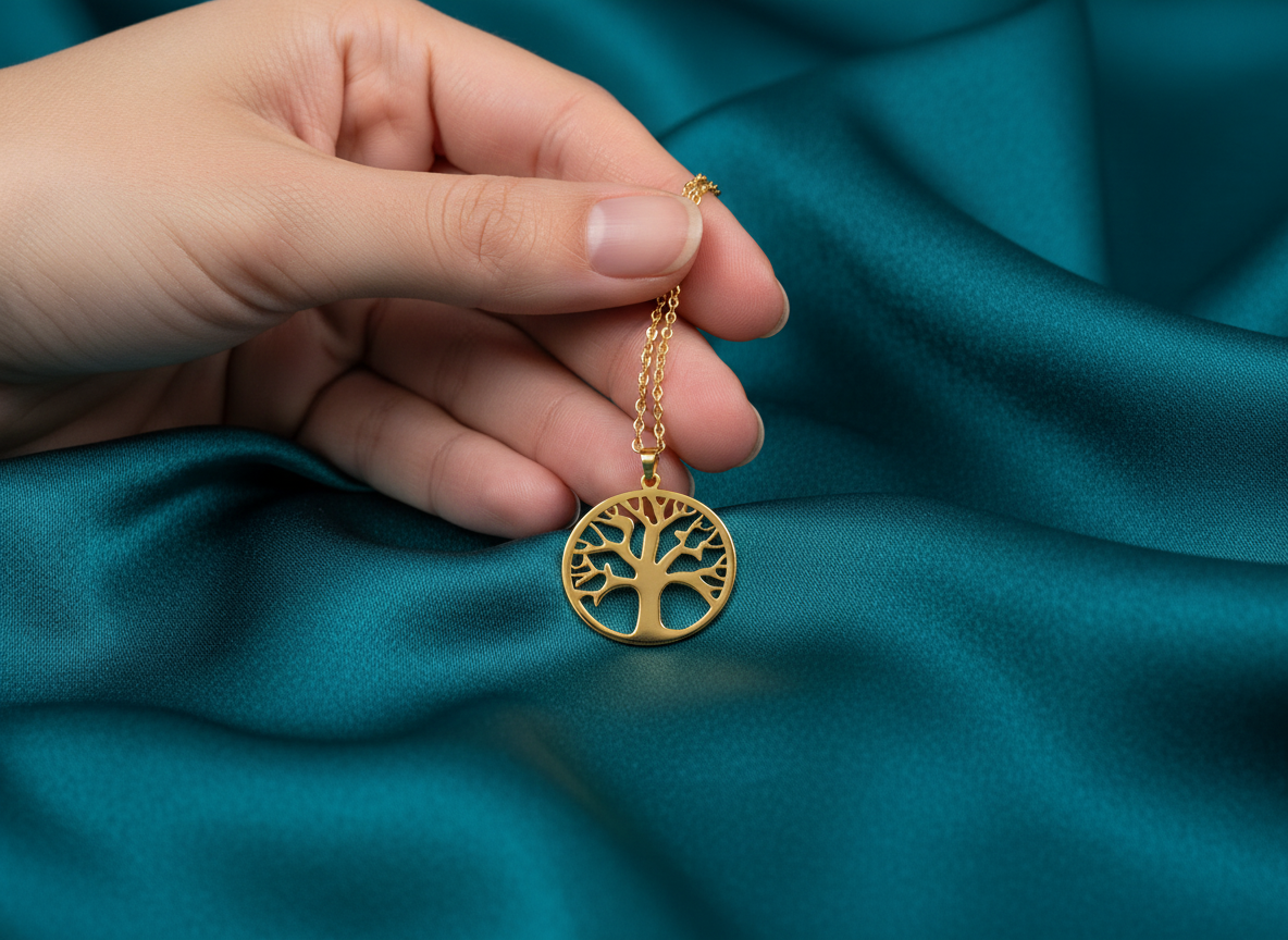 Gümüş Hayat Ağacı Kolye