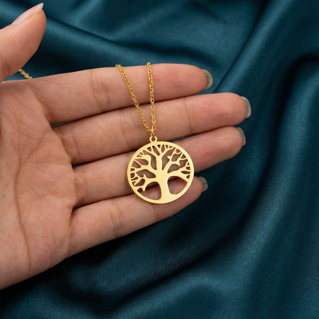 Gümüş Hayat Ağacı Kolye