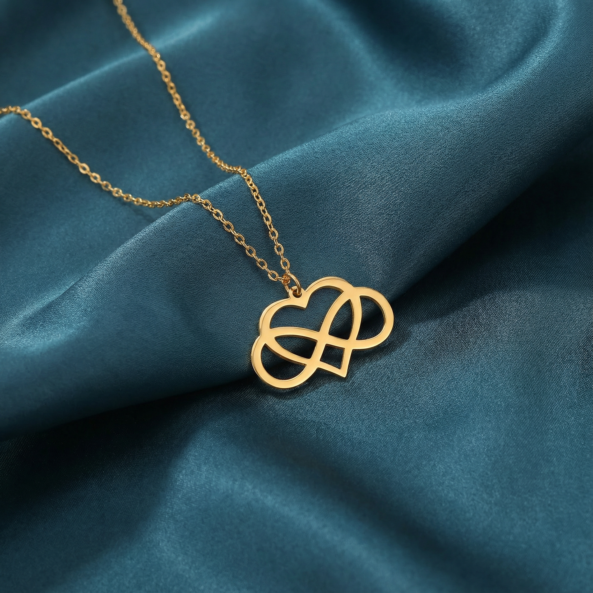 Gümüş Sonsuz Aşk Kolye