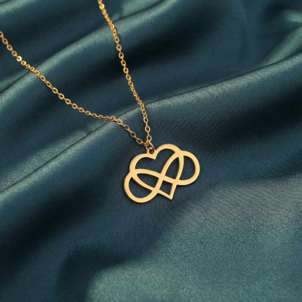 Gümüş Sonsuz Aşk Kolye