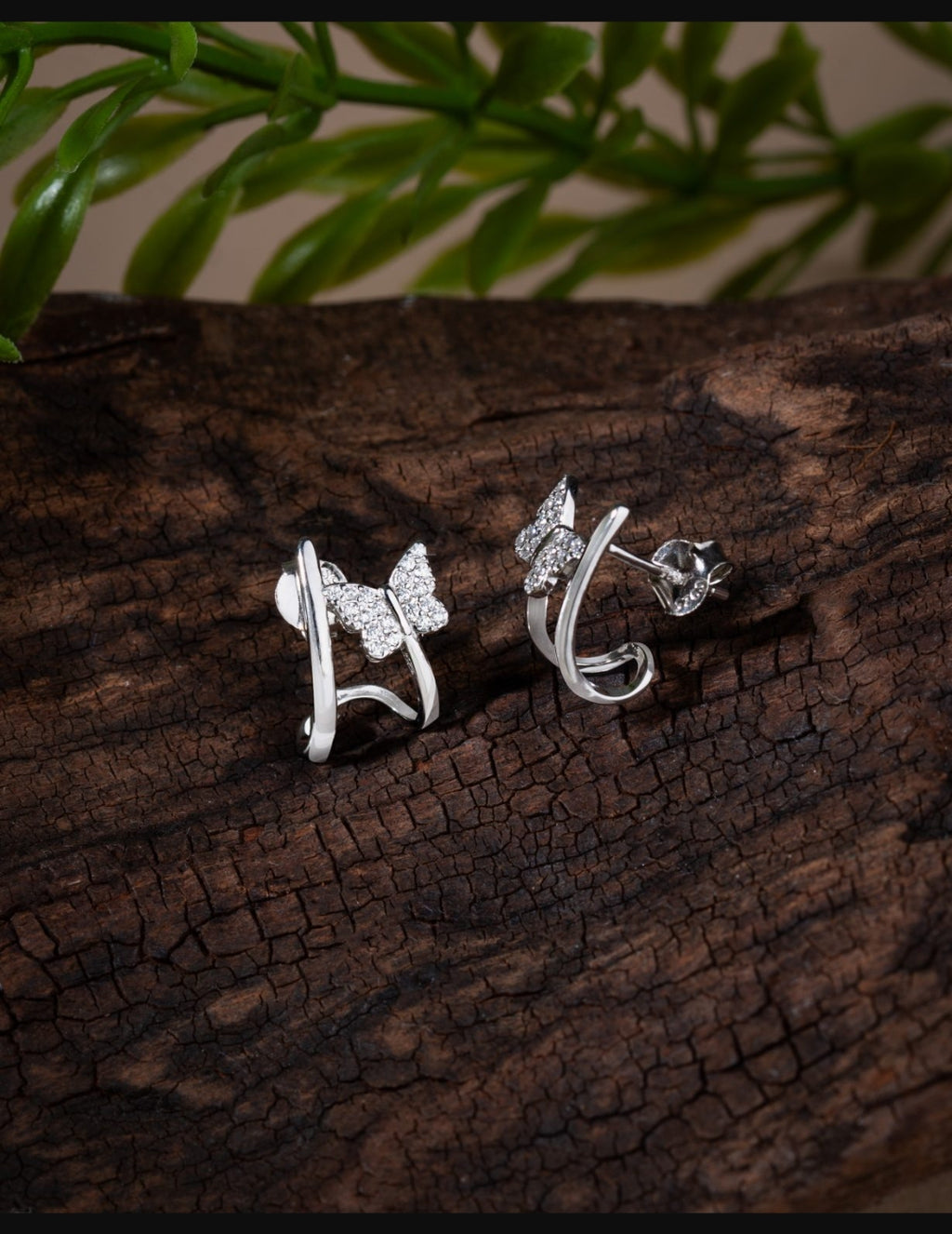 Gümüş Kelebek Küpe