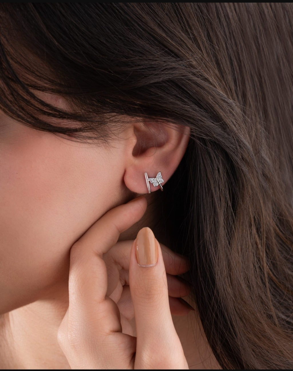 Gümüş Kelebek Küpe