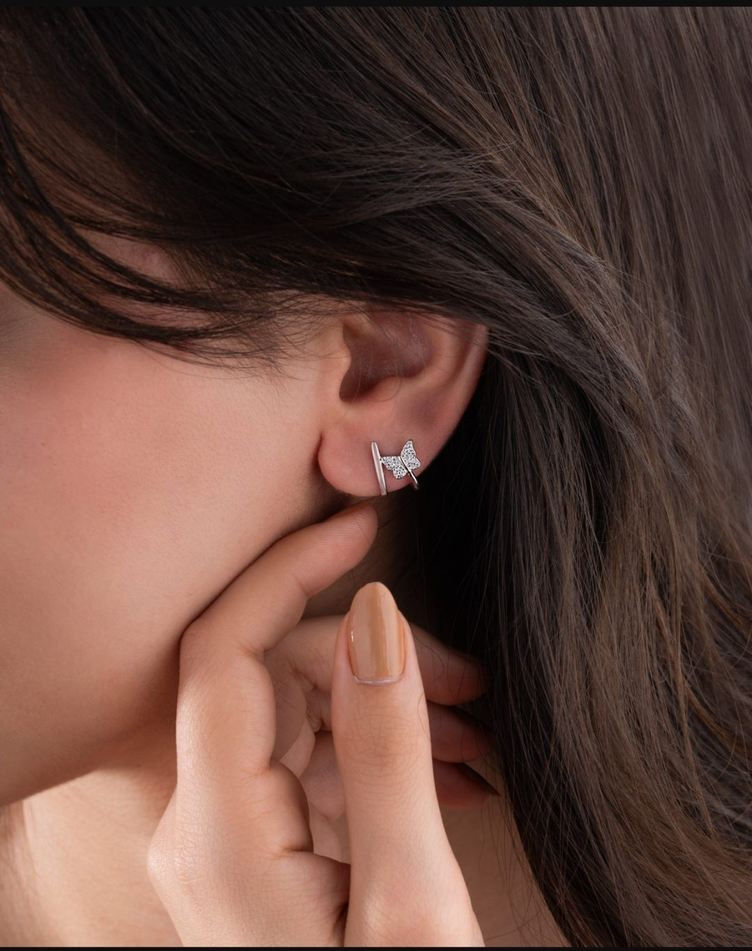 Gümüş Kelebek Küpe