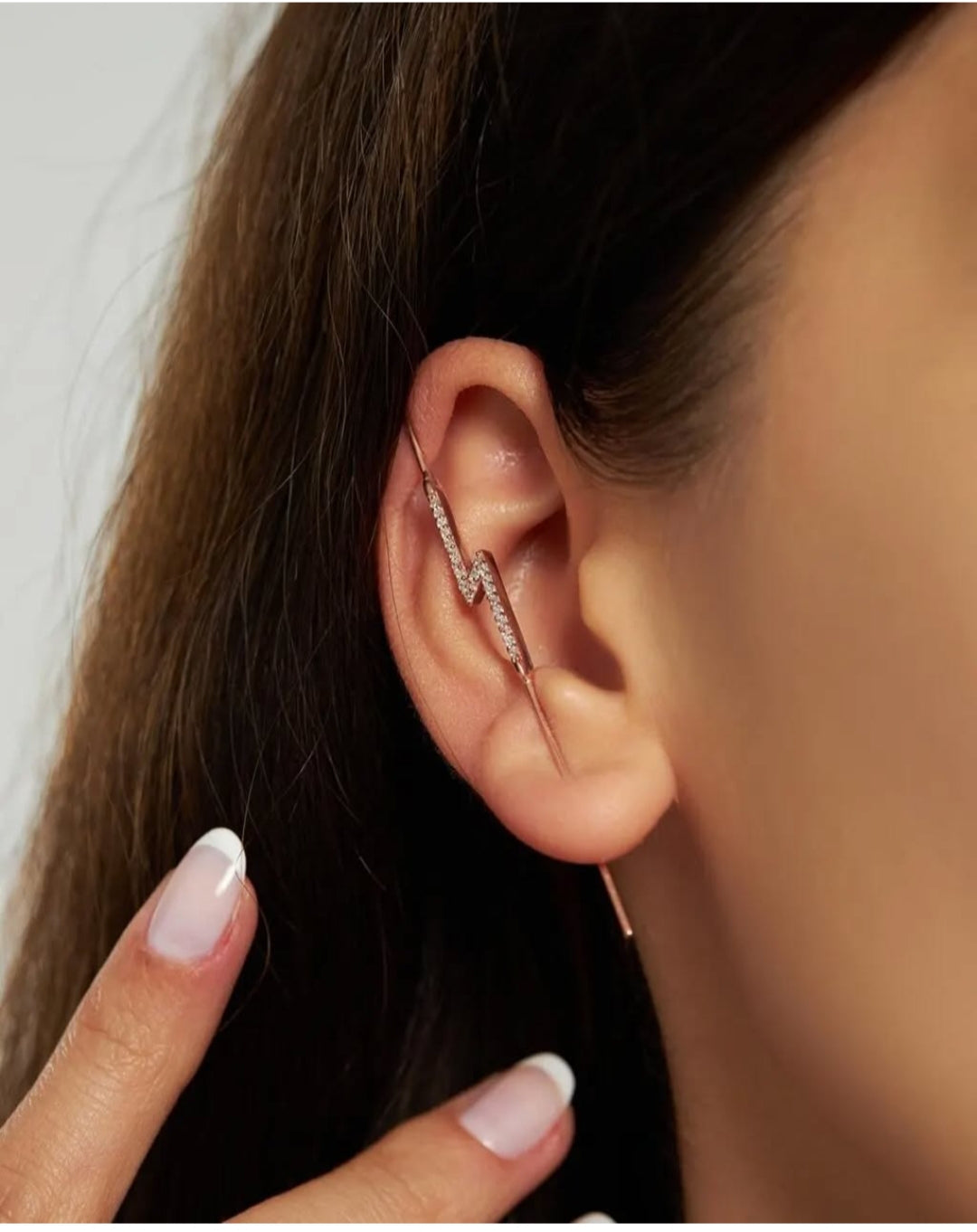 Gümüş Şimşek Küpe