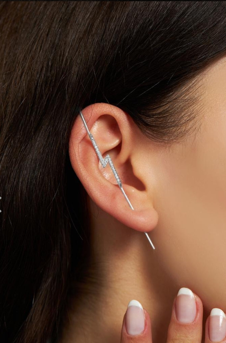 Gümüş Şimşek Küpe